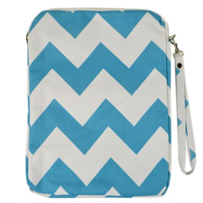 180621-AQUA/WHITE CHEVRON DESIGN IPAD 2 ,3 AND NEW IPAD COVER